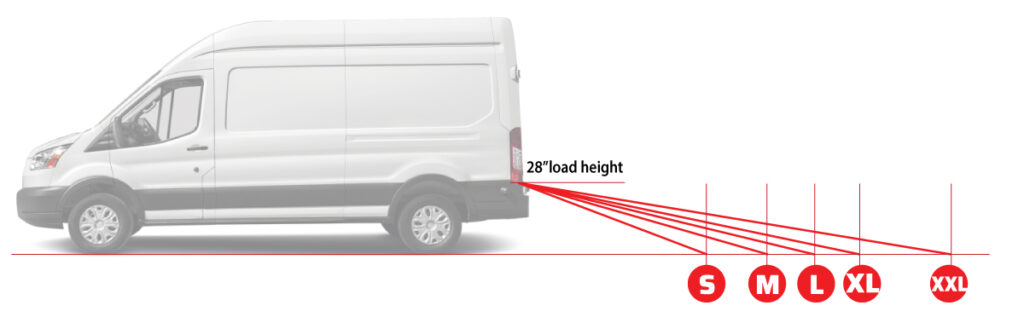 Cargo Van Ramps come in 5 standard lengths