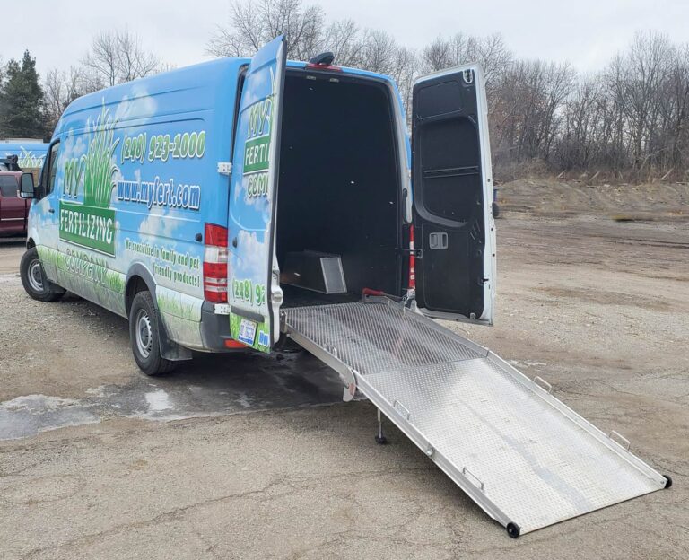 Easy access and security are good reasons to use Cargo Van Ramp for landscaping equipment